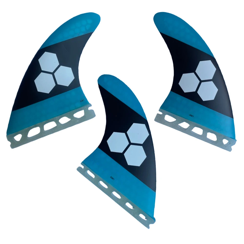 Aletas de propulsor de surf de carbono tipo nido de abeja y aletas de tabla de surf de fibra de vidrio en Surf AM2 DHD Techflex SuperE Rasta FINS Jordy