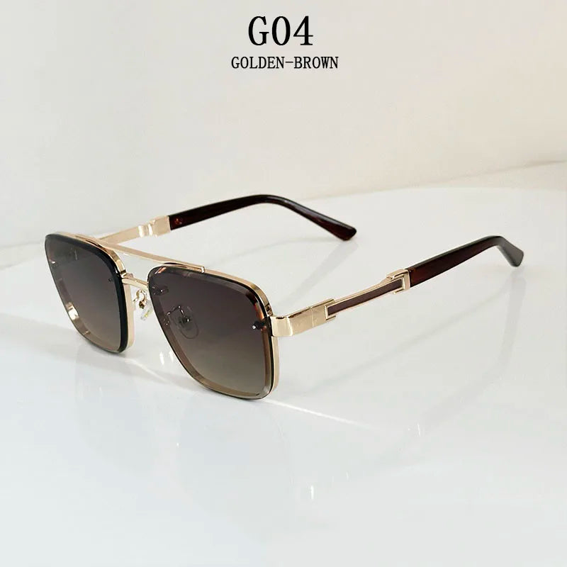 Lunettes de soleil pour hommes vintage carrées — femmes, rétro, mode