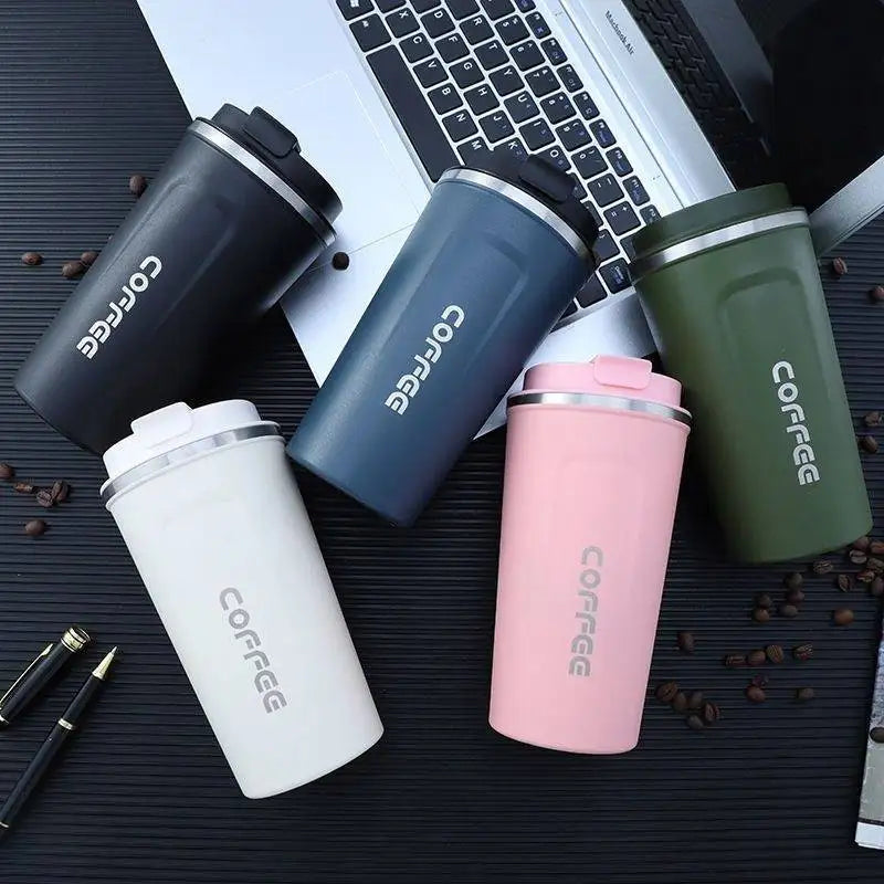 Tasse à café de voyage en acier inoxydable, tasse thermique anti-fuite, bouteille Thermos, thé, café, flacon sous vide, tasses isolées, 380/510ML