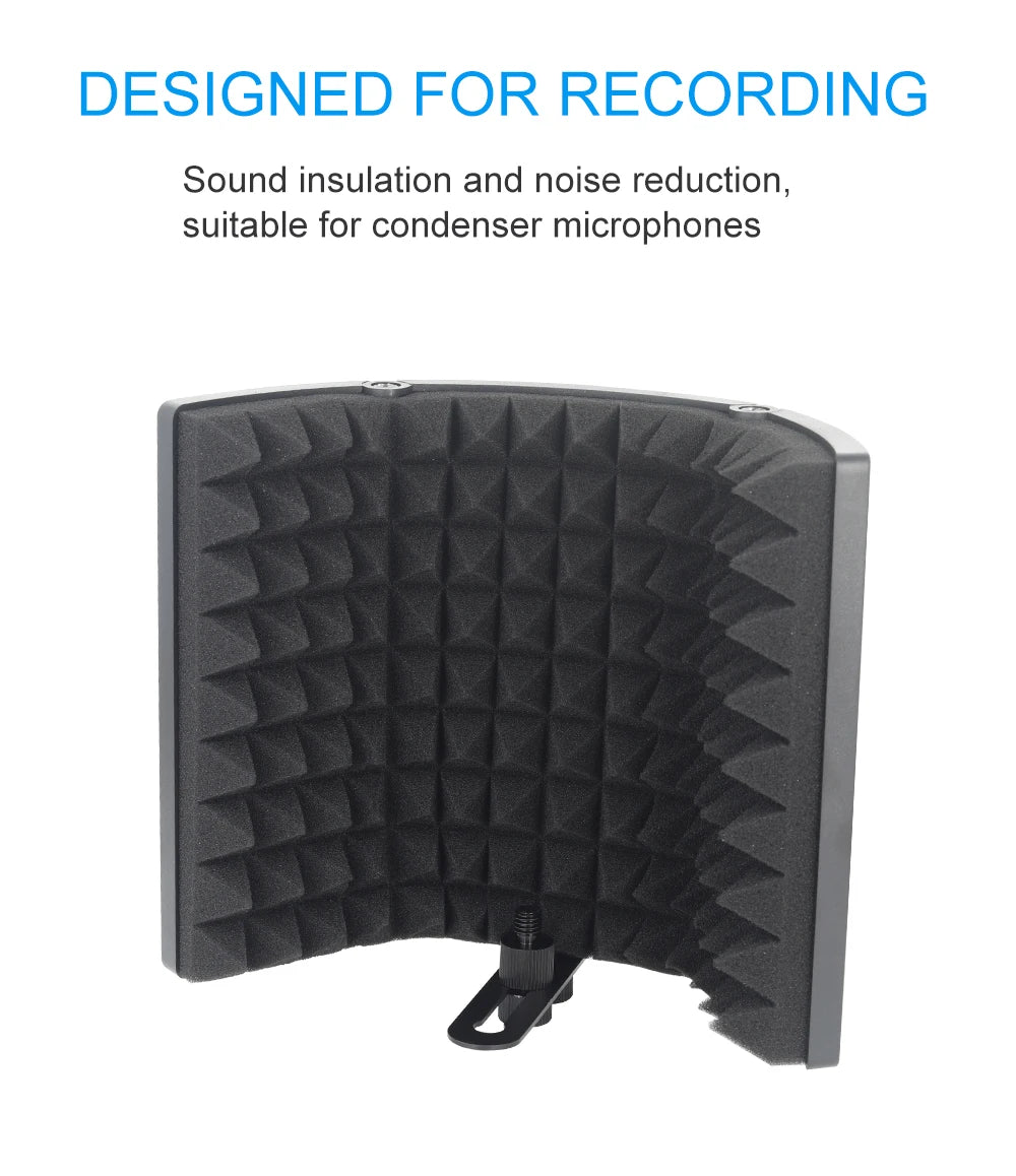 Capot d’Isolation Acoustique Pliable pour Microphone — Triple Isolation Studio