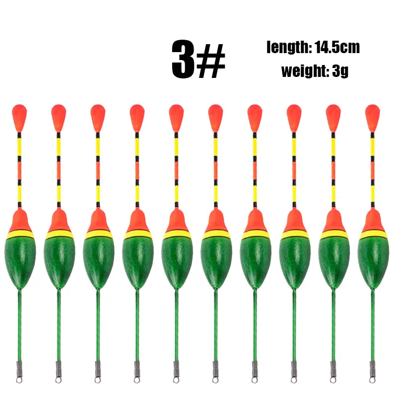 Ensemble de 10 Flotteurs de Pêche — Taille Mixte, Bouée Bobber