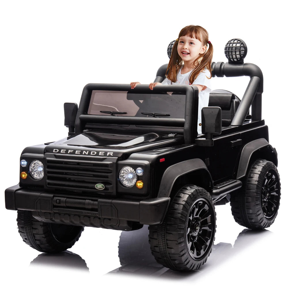 Land Rover Defender 2015 con licencia 90, 24V para niños, coche XXL con control parental, 2wd, suspensión en las cuatro ruedas, Bluetooth, MP3, música