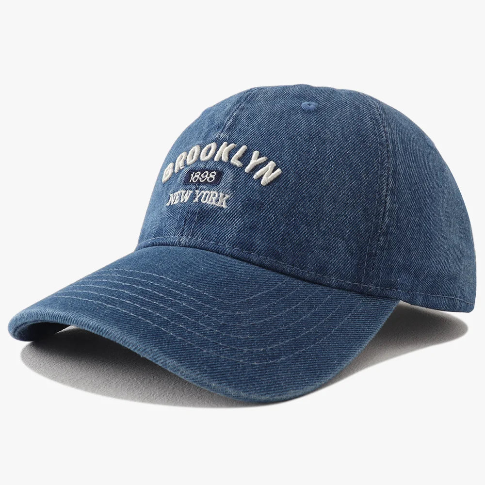 2025 nouveau Vintage Denim visières chapeau mode jean Casquette de Baseball unisexe lettre broderie Hip Hop casquettes de relance Cool Casquette