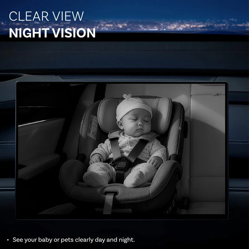 Adaptateur CarPlay Sans Fil Caméra Bébé — 1080P 150° Vision Nocturne Grand Angle