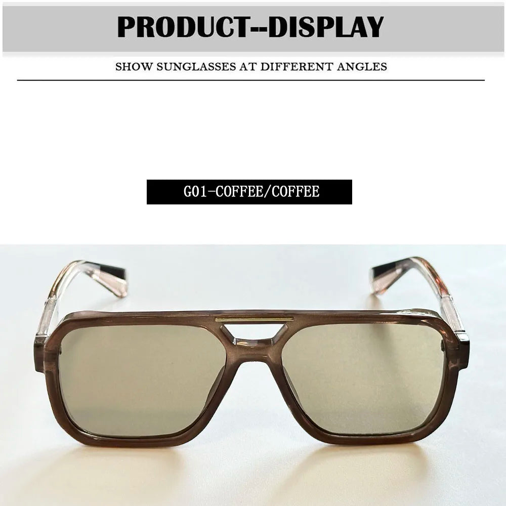 Lunettes de soleil carrées pour femmes à la mode — vintage, hommes, 2026