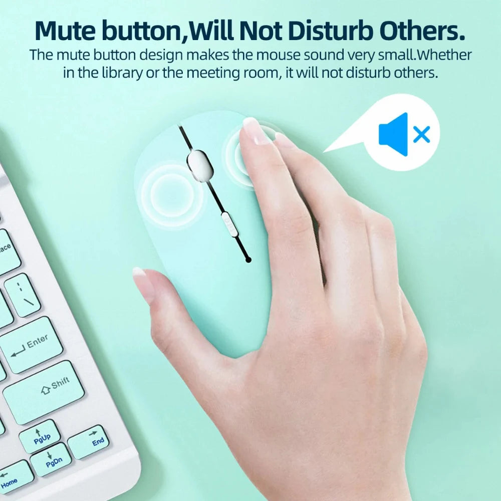 Souris Sans Fil Bluetooth Silencieuse — Gaming, Portable, PC, Tablette, Multi-Appareils