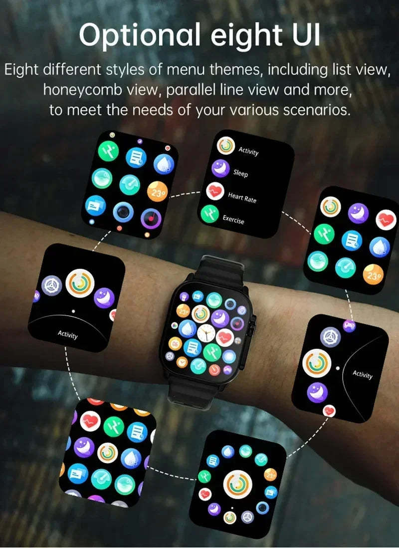 Smartwatch Bluetooth — Alerte Message Fréquence Cardiaque Sport Android iOS