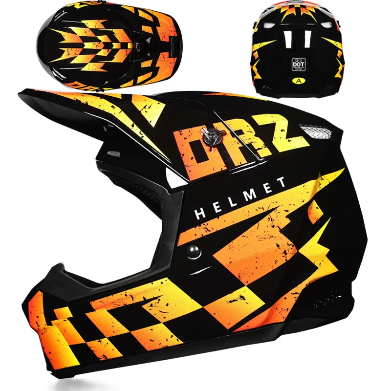 Casque Moto Hors Route Enfants Professionnel — Tout-Terrain Lunettes Cadeau