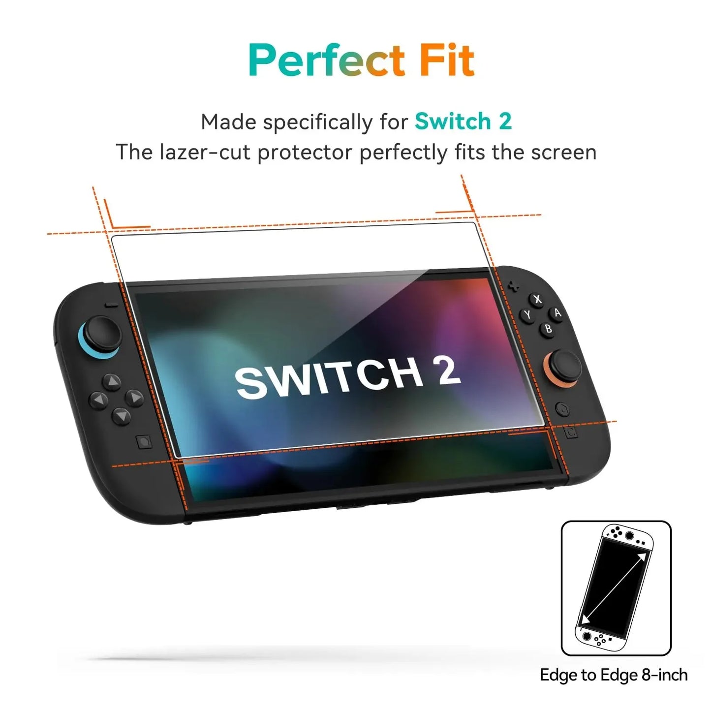 Protector de pantalla de cristal templado HD NS2 para Switch 2, protector de pantalla transparente antiarañazos para New Switch 2 2025