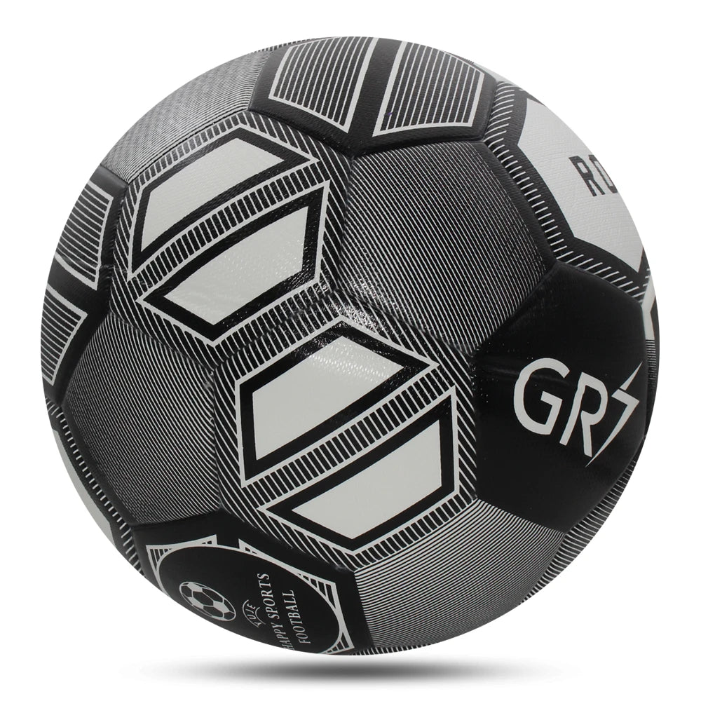 Balones de fútbol de alta calidad, tamaño estándar 5, material de PU, equipo de gol sin costuras, juego de partidos al aire libre, entrenamiento de fútbol