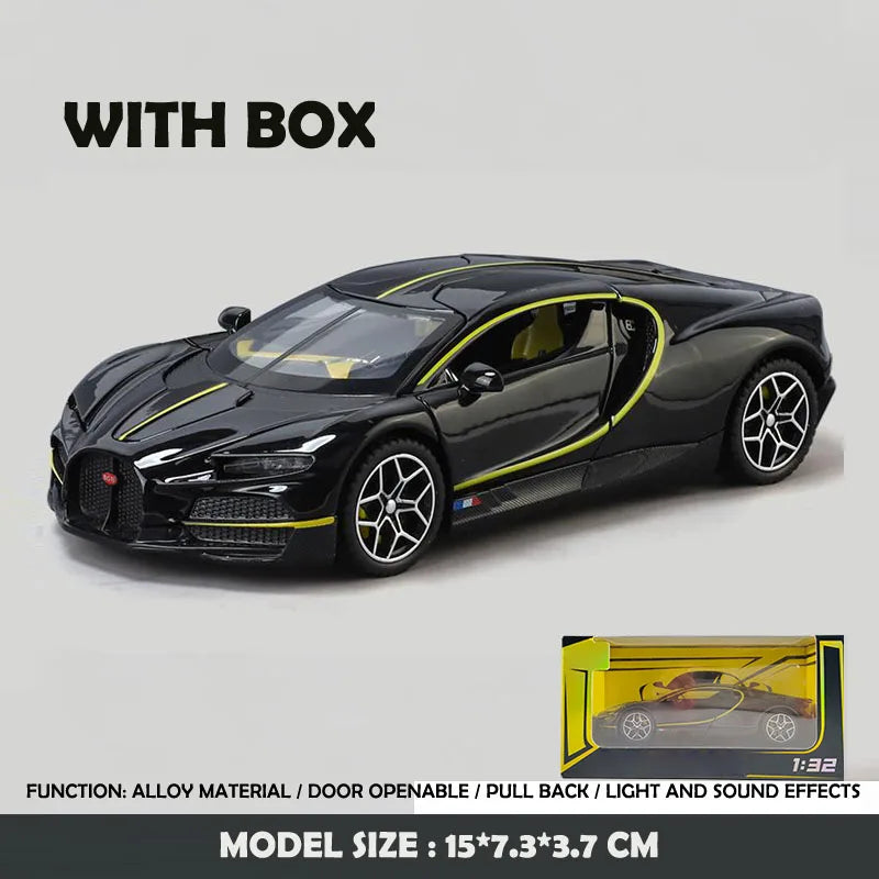 Modèle de supercar 1/32 en alliage métal moulé sous pression — miniature, cadeau d'anniversaire garçon