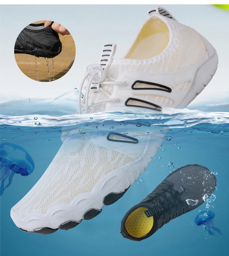 Chaussures d'eau de plage pour hommes et femmes, nu-pieds, natation dans la mer, sports aquatiques
