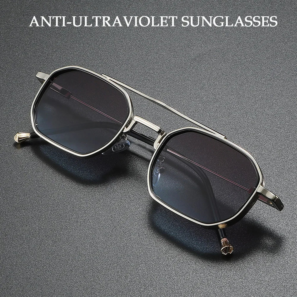Lunettes de soleil carrées femmes vintage Steampunk — hommes, mode, 2025