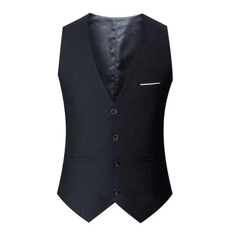 Gilet coupe cintrée pour Homme, noir, gris, bleu marine, Plus, décontracté, sans manches, Business, M-6XL