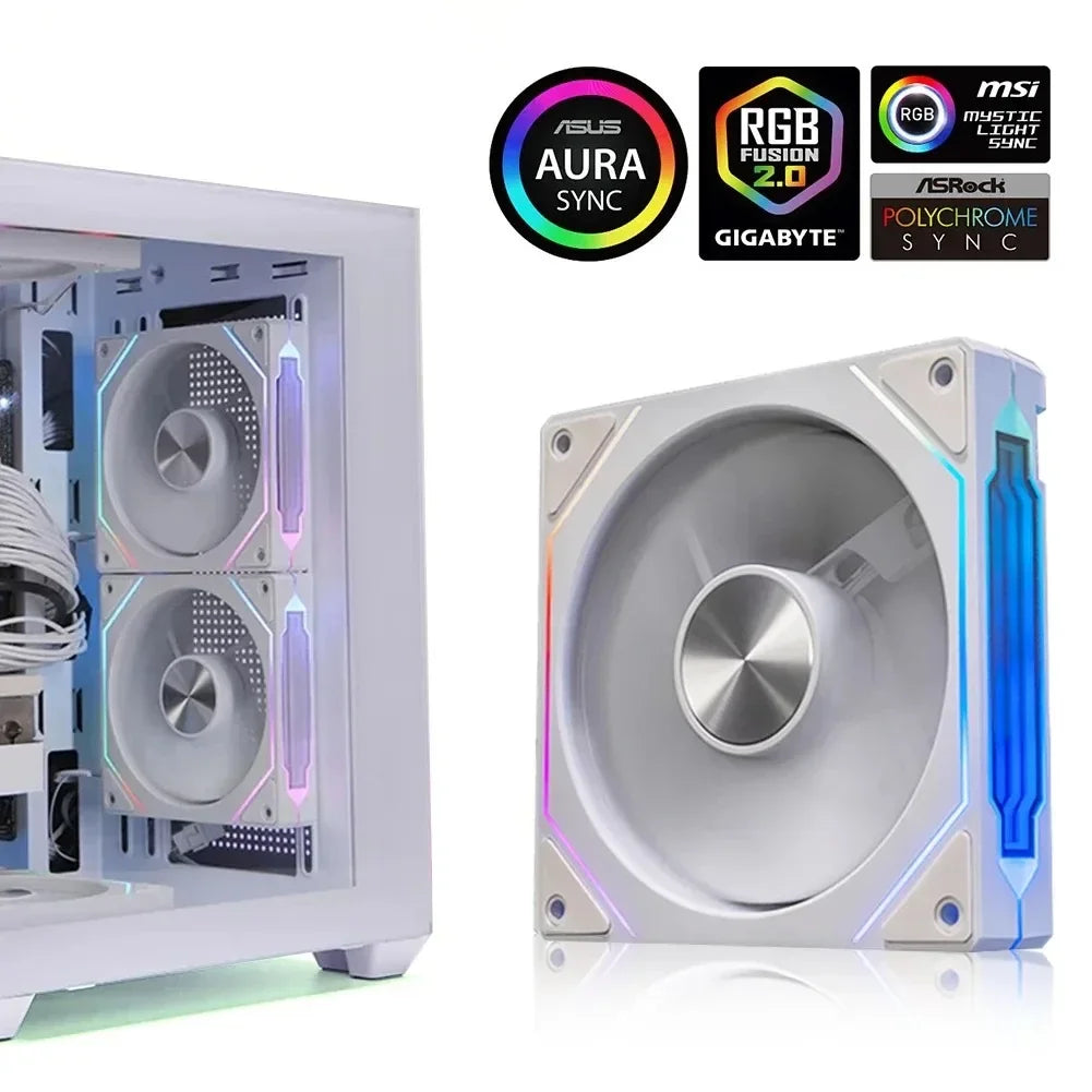 PRISM 4 RS ventilateur de boîtier d'ordinateur 12 cm ARGB 4 broches ventilateur de refroidissement silencieux 12 V grand Volume d'air 800-1600 tr/min