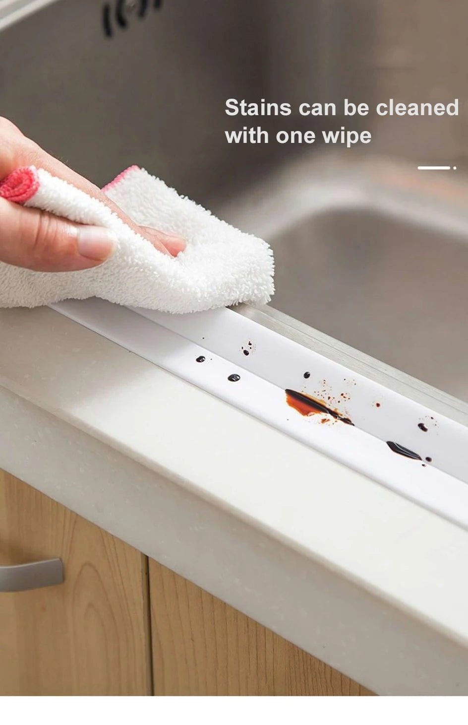 Cinta de sellado de PVC autoadhesiva para bañera, 3.2M, resistente al aceite, adhesivo de pared para esquina de borde de fregadero de cocina, tira de sellado impermeable para inodoro