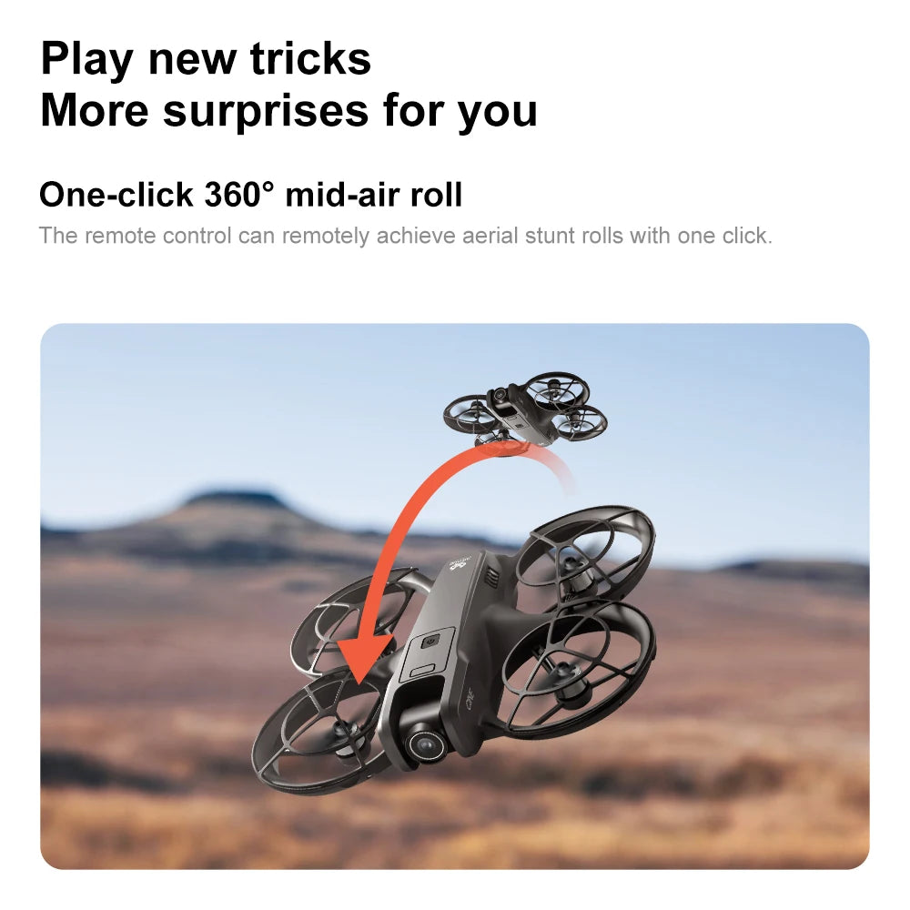 Mini drone 4K — double caméra 8K, évitement intelligent d'obstacles, quadricoptère brushless, jouet RC enfants