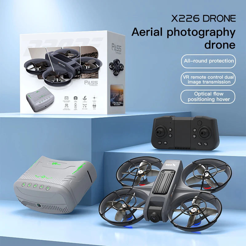 Mini dron profesional 4K Lenovo X226/X226VR, helicóptero teledirigido, avión RC, dron con pantalla, cuadricóptero, juguete de regalo para niños