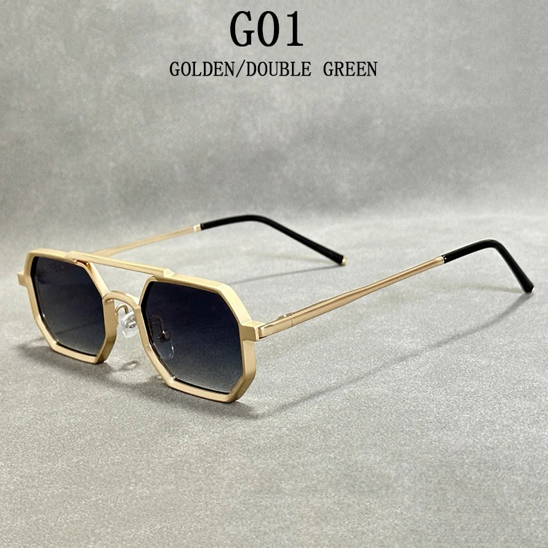 Lunettes de soleil carrées pour hommes Steampunk vintage — femmes, mode, rétro