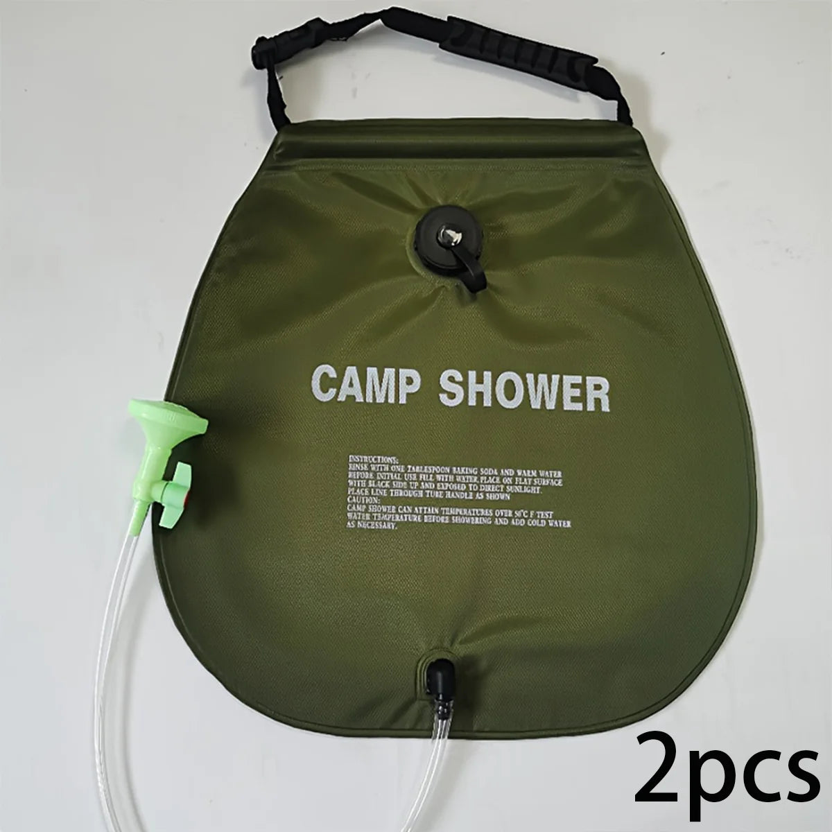 Sac de Douche Camping Portable — Pomme de Douche Réglable & Tuyau Détachable