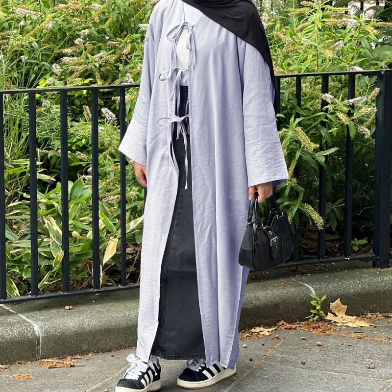Robe Abaya Ouverte de Luxe pour Femme Musulmane, Cardigan Noir Modeste pour le Ramadan, Arabie Saoudite, Eid Dubaï, Robe de Soirée Islamique, Turquie, Vacances