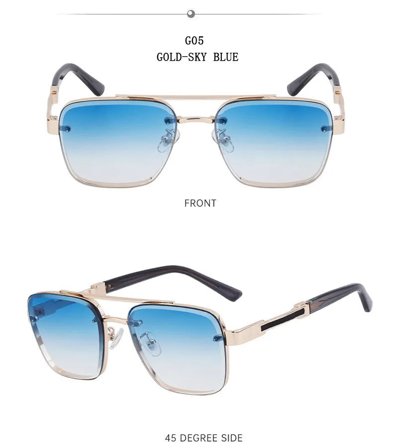 Lunettes de soleil pour hommes vintage carrées — femmes, rétro, mode