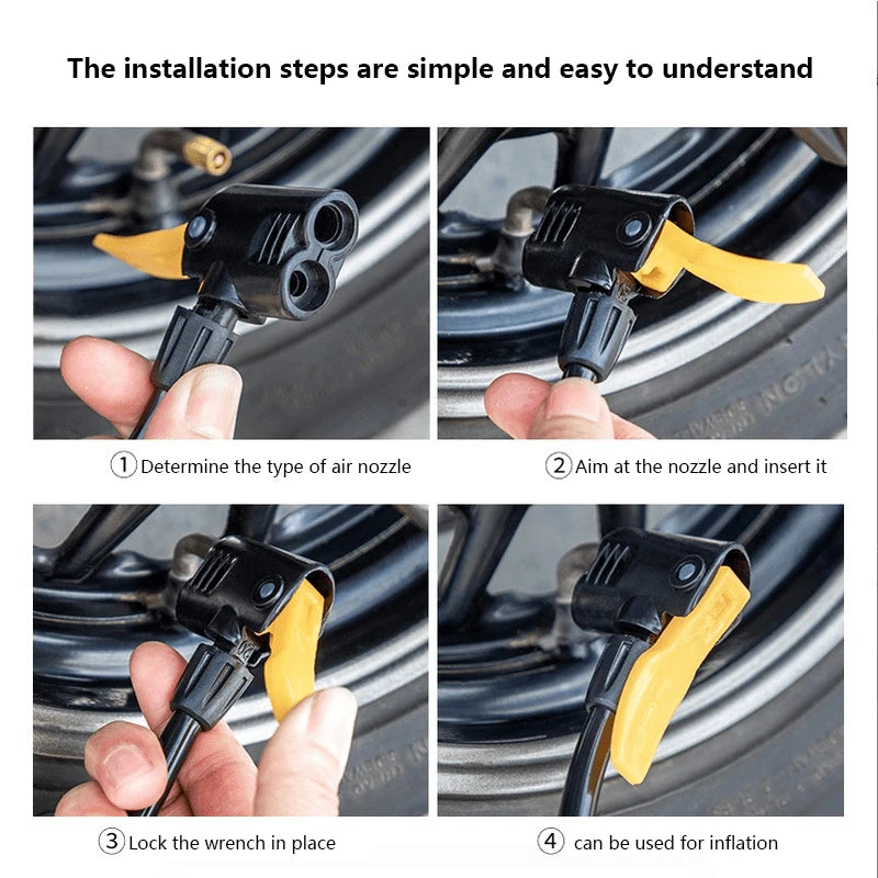 Pompe à pied pour moto, vélo, voiture, anneau de natation, pédale à bille, Compact, économie de travail, gonflage, pompe multifonction domestique