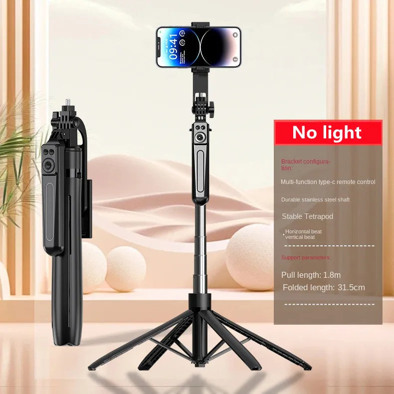 Roreta — Perche à Selfie Trépied 1.8m Télécommande Bluetooth iPhone & Android