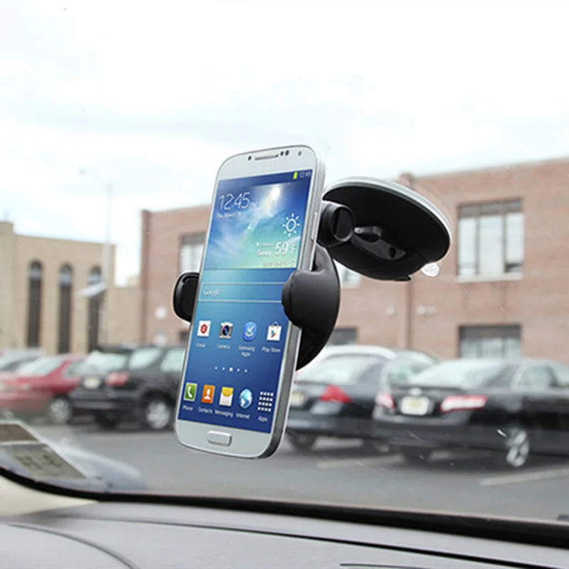Universal car mobile phone holder, in-car phone mount, windshield cell phone holder, smartphone holder