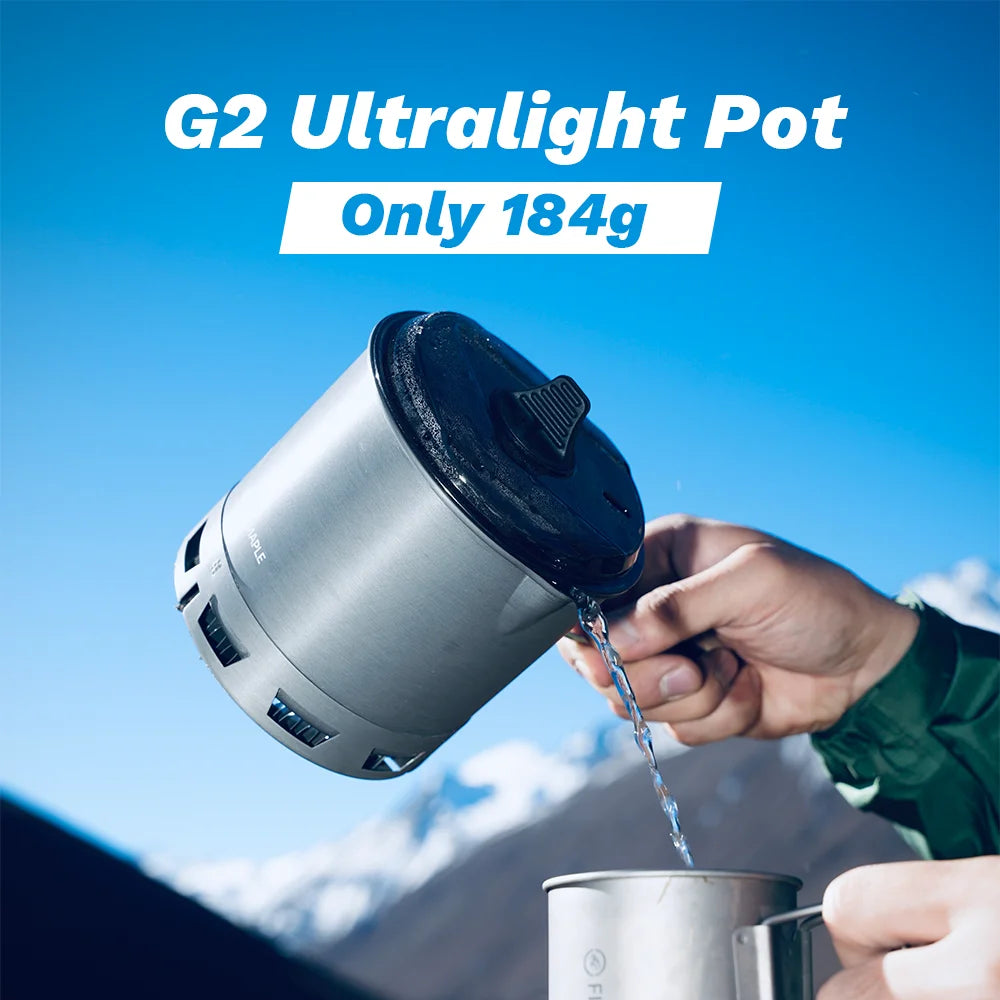 Pot ultraléger Fire-Maple G2 Petrel, léger, pour l'extérieur, échangeur de chaleur à haute efficacité, pour randonnée, voyage, Camping, 750ML