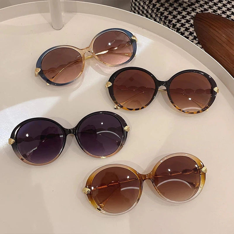 Lunettes de soleil polarisées femme — dégradé, lentille ronde, carré, luxe (v2)