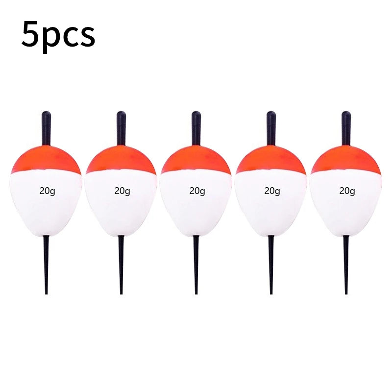 Flotteurs de pêche en mousse EVA 5 pièces — bouées, appâts, 2g à 60g, accessoires pêche