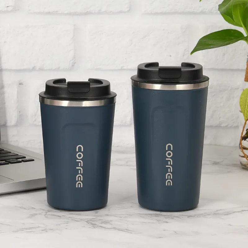 Tasse à café de voyage en acier inoxydable, tasse thermique anti-fuite, bouteille Thermos, thé, café, flacon sous vide, tasses isolées, 380/510ML