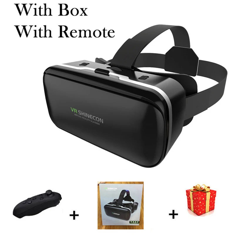 Shinecon Viar 3D Realidad Virtual VR Gafas Auriculares Dispositivos Casco Lentes Gafas Inteligentes para Teléfonos Inteligentes Juego Visor Móvil