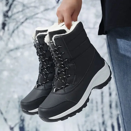 Bottes de Neige Femme à Plateforme Fourrées — Semelle Compensée Imperméable