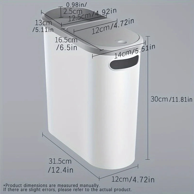 Poubelle de salle de bain 10L, poubelle créative domestique, poubelle de Type presse avec couvercle, poubelle de cuisine Simple avec panier en papier