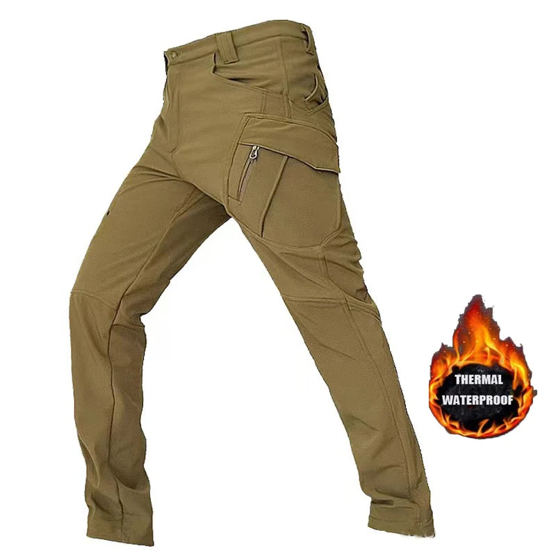 Vestes polaires SoftShell pour hommes, manteau coupe-vent à capuche, pêche, randonnée, Camping, escalade, ski, pantalons chauds, automne et hiver