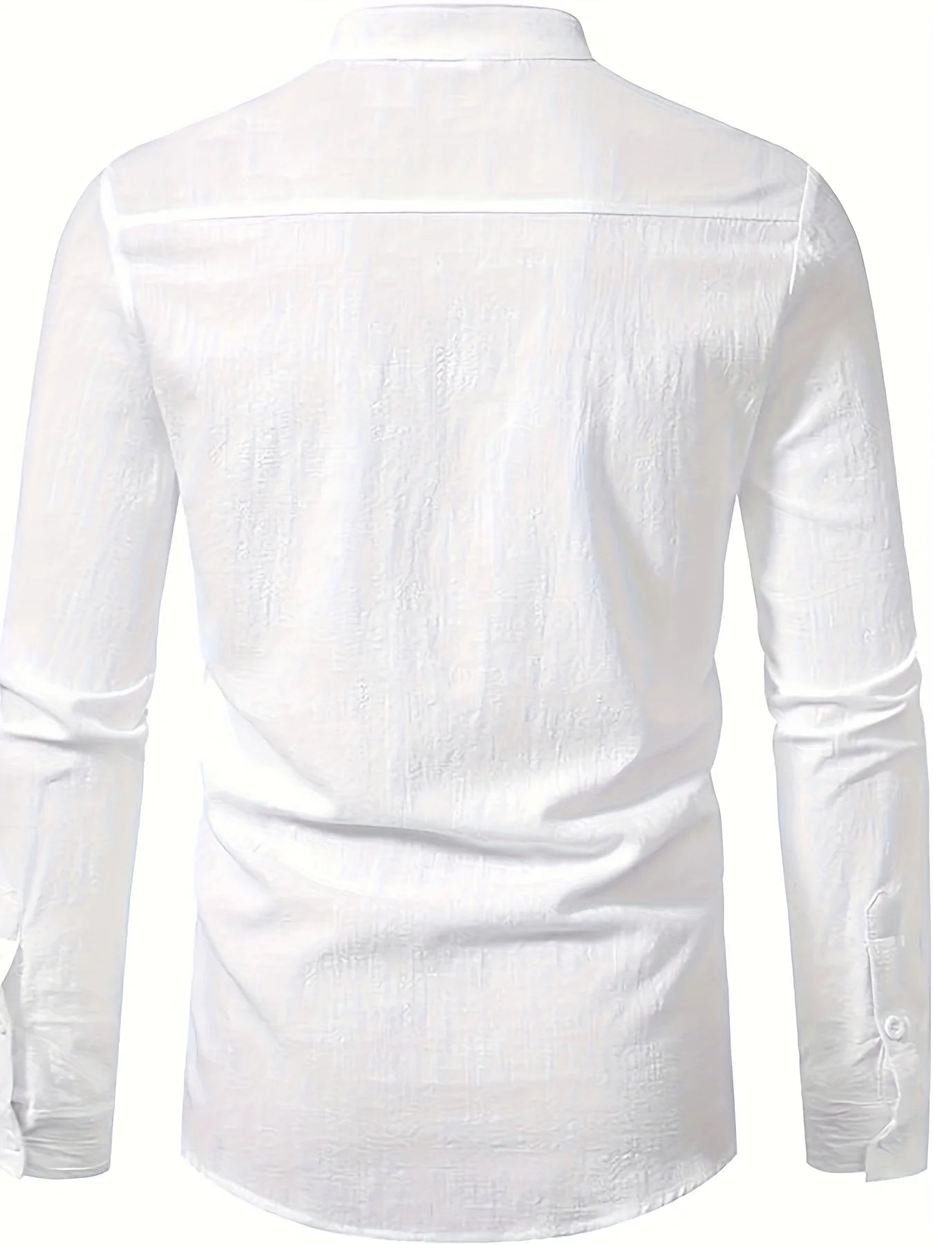 Men's Long Sleeve Linen Shirt, Casual Fashion, Stylish, Comfortable, Breathable, Men's Clothing