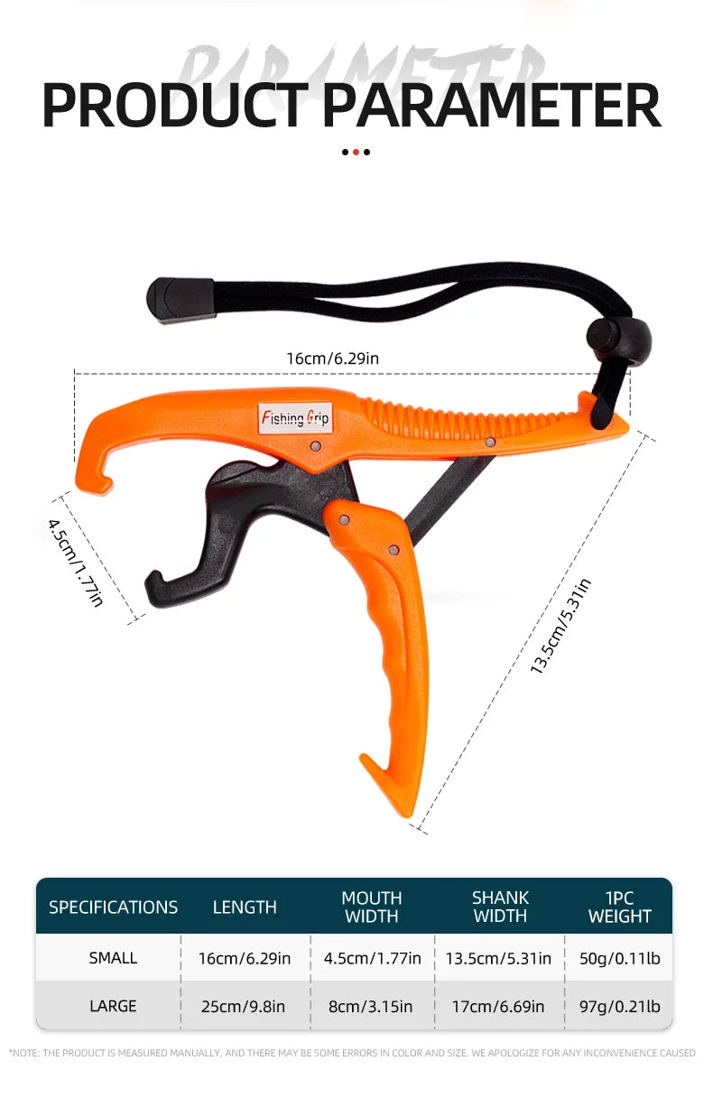 Pince à poisson ShareShark en plastique ABS blanc avec corde réglable, pince à lèvres flottante, outils de pêche