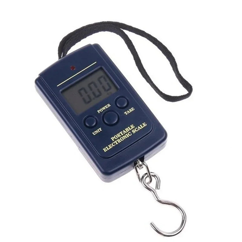 FLYSAND 110lb/50kg Balance électronique rétro-éclairé écran LCD avec ruban à mesurer Balance numérique pêche crochet suspendu Balance outil
