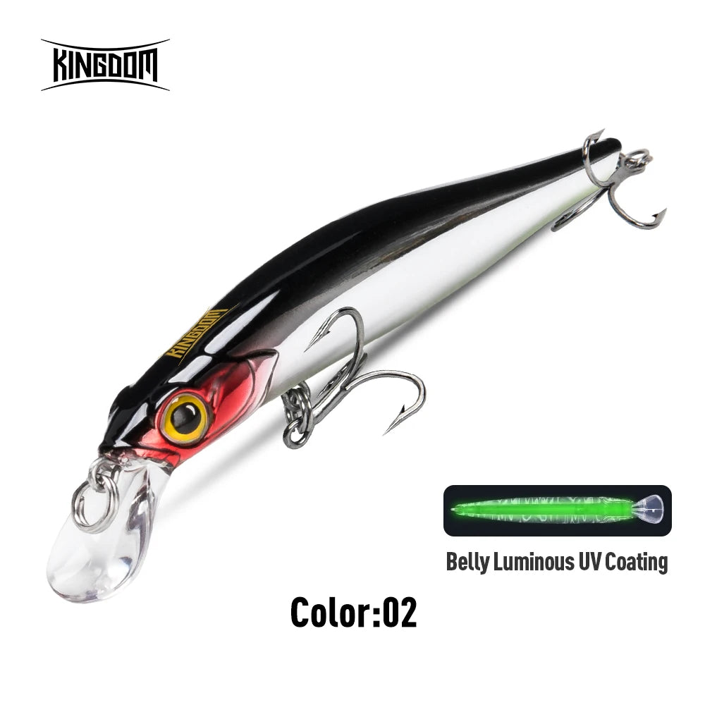 Kingdom Kingart coulant méné leurres de pêche 6g 9g 14g 18.6g Jerkbaits   Wobblers d'action réaliste, appâts durs silencieux, bar de mer