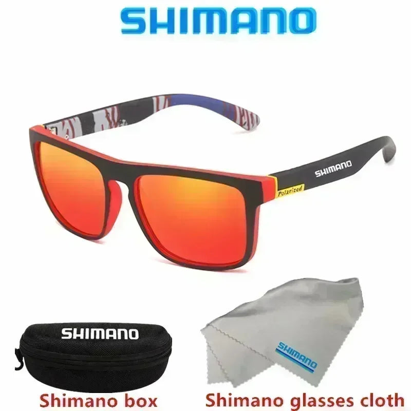 Lunettes de soleil polarisées Shimano, protection UV400 pour hommes et femmes, pour la chasse, la pêche, la conduite, le vélo, avec boîte en option