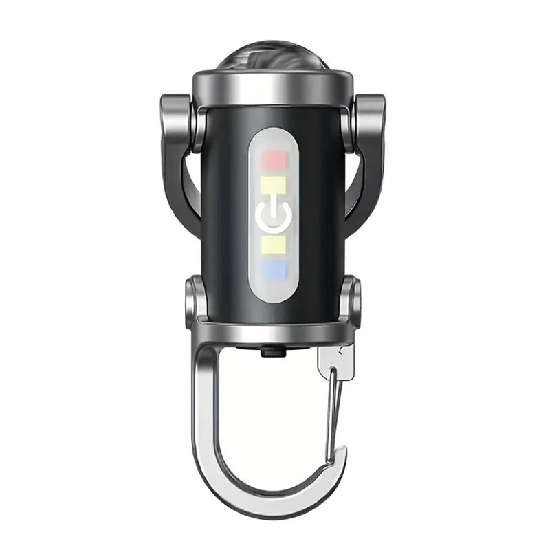 Mini Lampe de Poche Porte-clés Rechargeable COB — Camping, Randonnée & Urgence