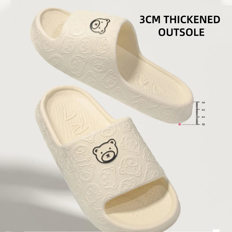 Women's EVA Summer Slippers, Comfortable Slip-on Indoor Shoes, Cute Cartoon Design