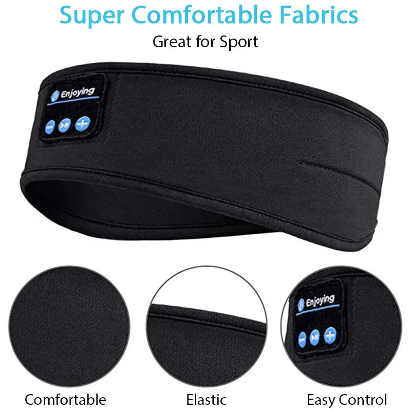 Casque Bluetooth sans fil, bandeau musical, bandeau de sport, bandeau de course, bandeau de fitness, bandeau anti-transpiration, écouteurs, masque de sommeil doux, casque