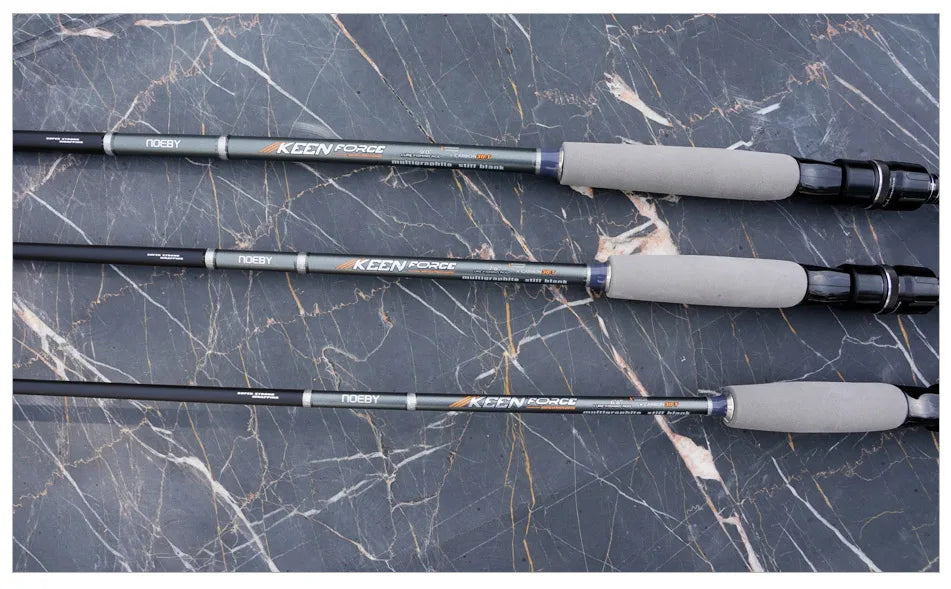 NOEBY – canne à pêche Keen Force L UL ML M 2.04-2.9m, rotative, polyvalente, légère, en carbone, pour truite, Rockfish, bar, matériel de pêche