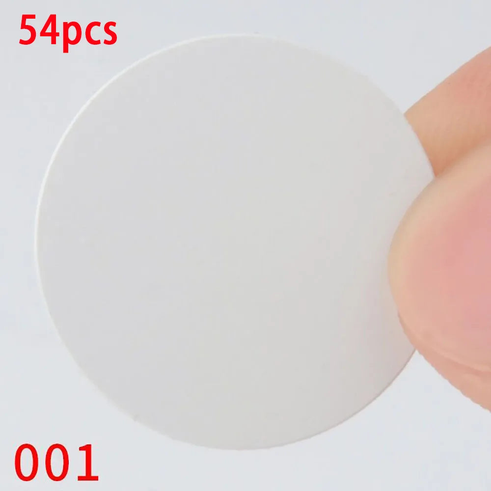 Tapas de tornillo autoadhesivas para muebles de madera, pegatinas para agujeros, manualidades de madera, escritorio y armario, adorno de pegatina MELArt, 54 unidades por juego