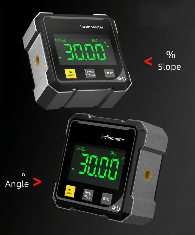 NOUVEAU Niveau numérique magnétique double face avec laser, rapporteur électronique, horizontomètre, inclinomètre, règle d'angle et mesure de pente