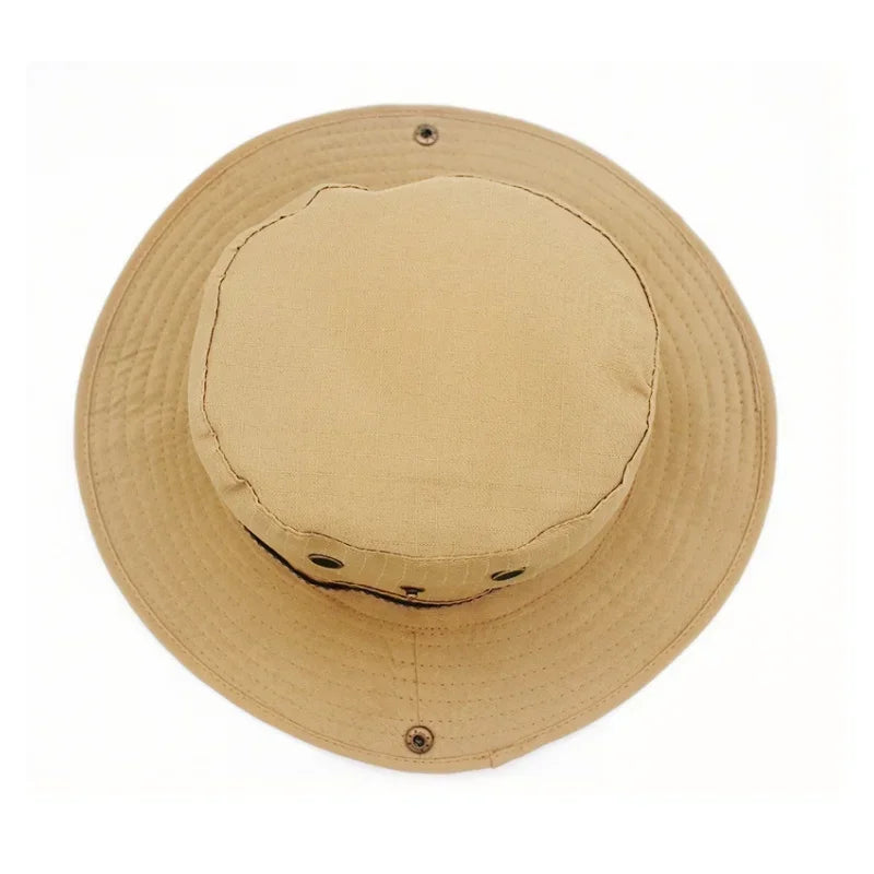 Sombrero para el sol para hombres y mujeres, gorra de camuflaje, para deportes al aire libre, tipo cubo, pesca, senderismo, caza, 60CM