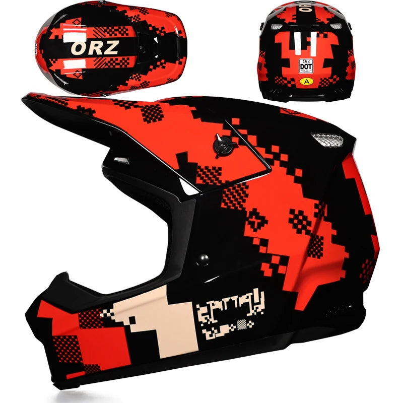 Casque Moto Hors Route Enfants Professionnel — Tout-Terrain Lunettes Cadeau